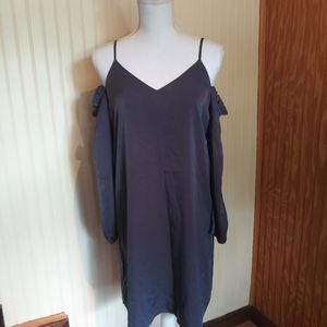Cold Shoulder Purplish Gray Dress